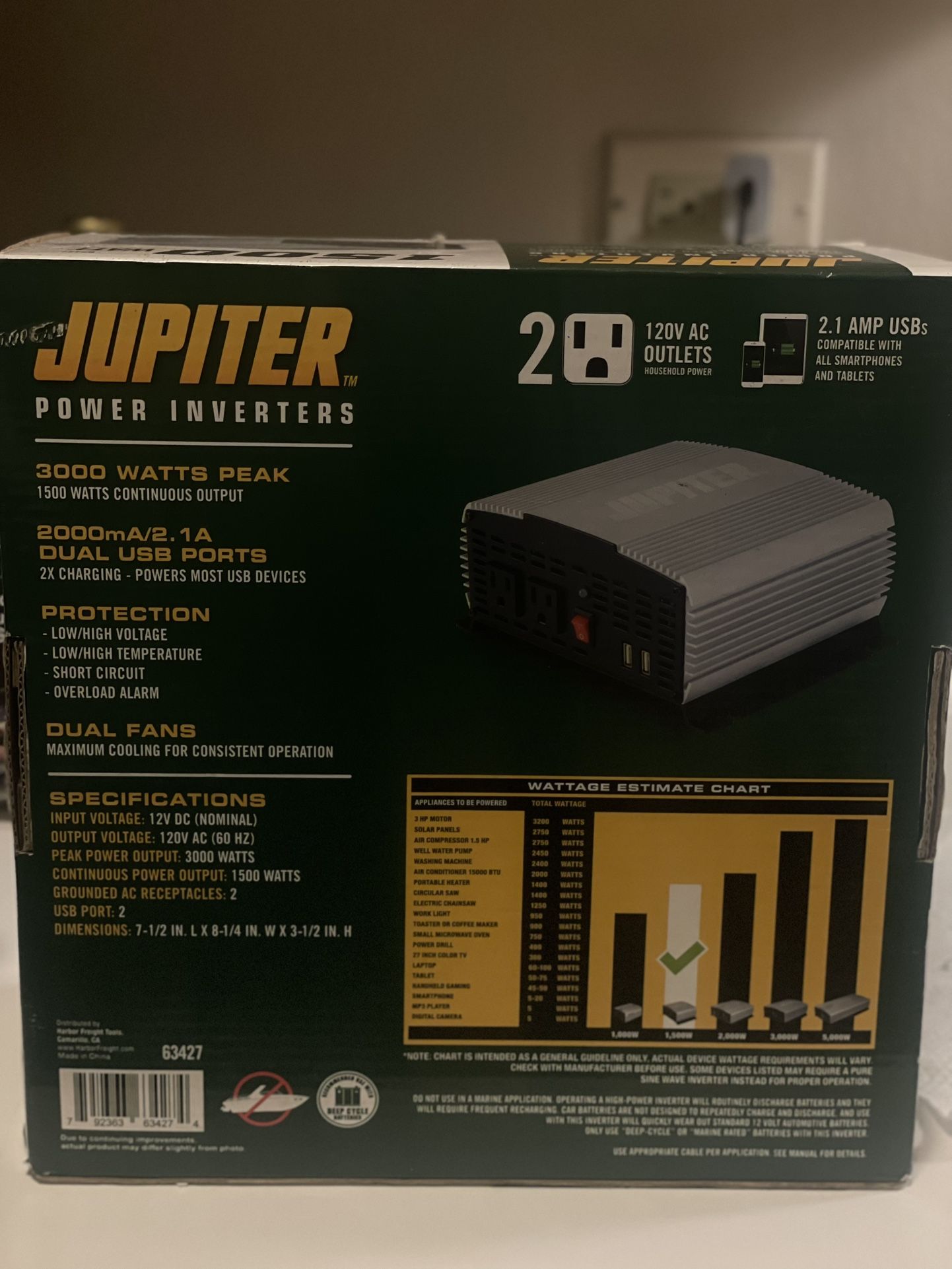 Jupiter Inverter Power 3000watts Peak 