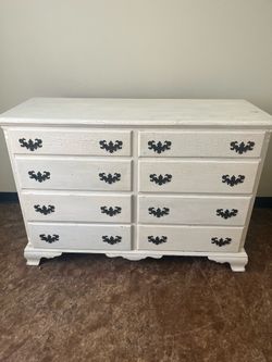 white antique dresser