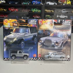 Two Hot Wheels Premium Boulevard #54 & #15 Mercedes-Benz