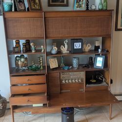 Drexel Parallel Room Divider MCM W Motorola Stereophonic Record Player