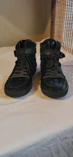 Mens Size 12 Jump Sullivan's Black Genuine Fur High Top Sneakers