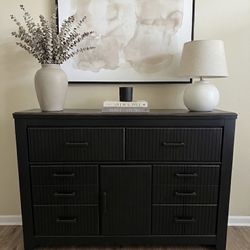 Modern Black Wood Dresser