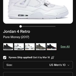 Jordan 4’s pure money