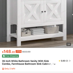 Handyman Special – Free 35” Vanity Cabinet for Your Work