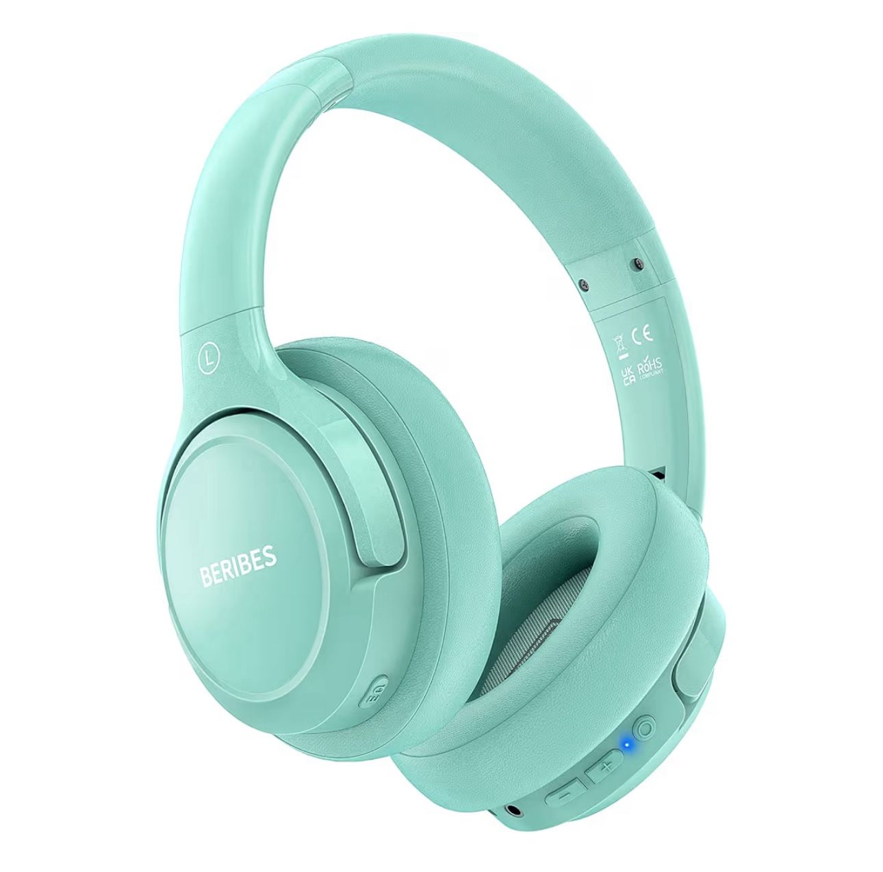 BERIBES Bluetooth Headphones Over Ear, 65H Playtime and 6 EQ Music Modes Wireless Headphones with Microphone