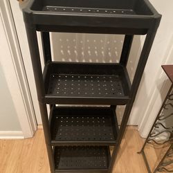 Plastic bathroom storage shelf