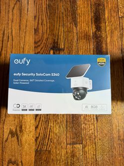 eufy Security 3K Dual Camera, SoloCam S340, Solar Security Camera Wireless Outdoor