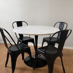Italian Marble Bistro dining set
