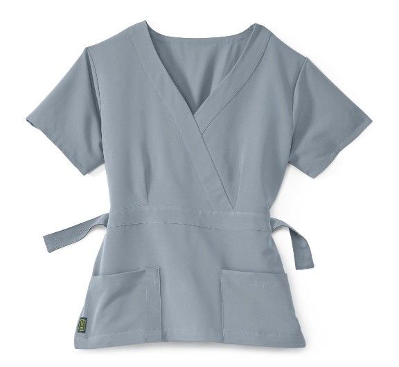 2 UCHEALTH SMALL GRAY SCRUB TOPS