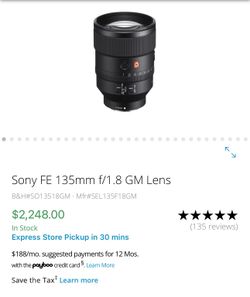 Sony 135mm G Master Lens