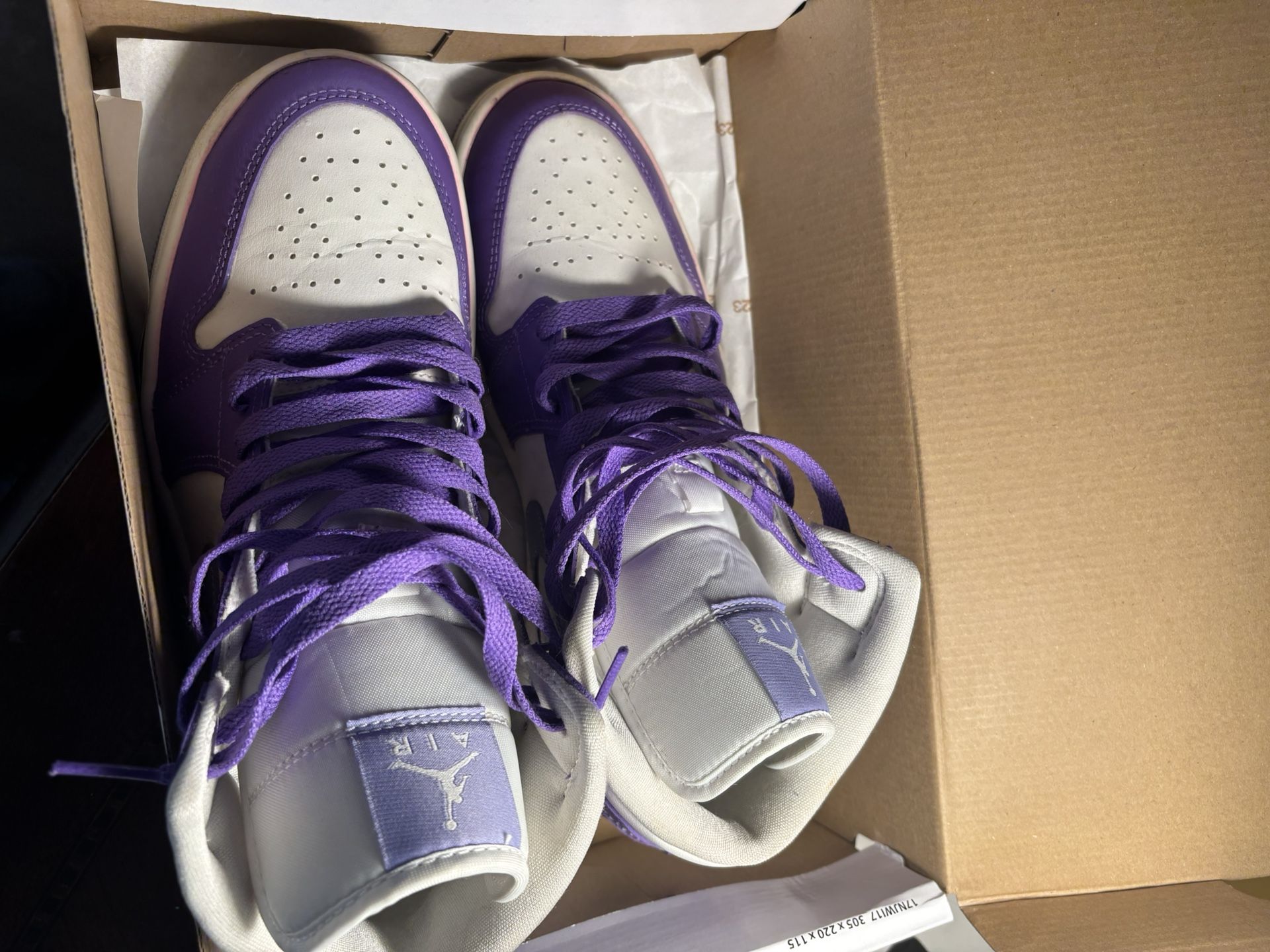 purple air jordan 1 mid 85$