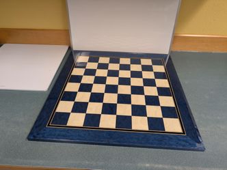 Blue Ash Deluxe Wood Chess Board