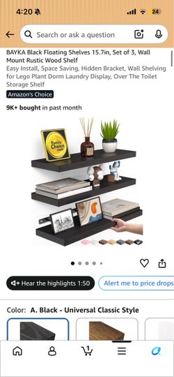 Floating shelves