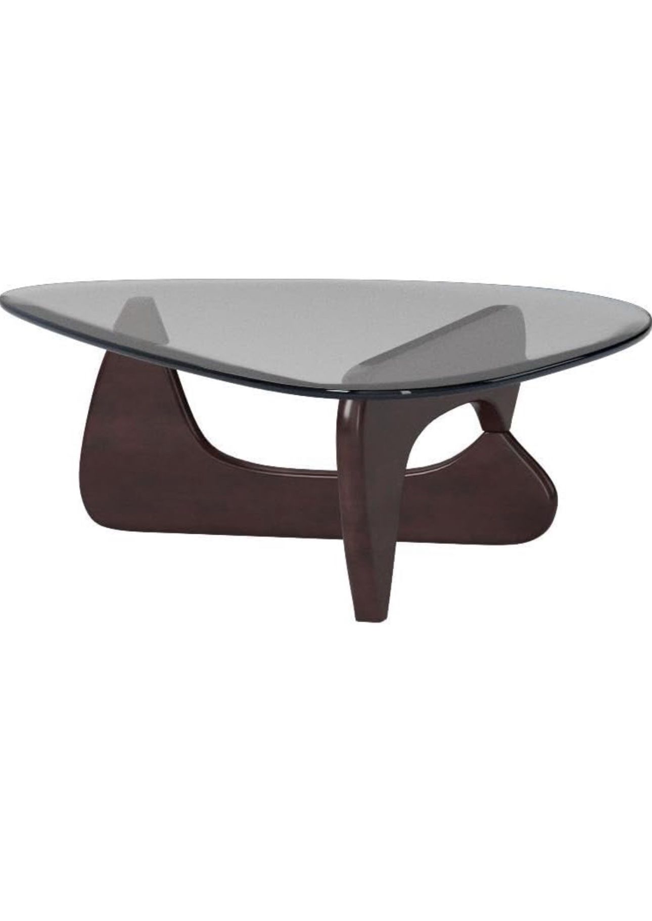 MODERN TRIANGLE GLASS COFFEE TABLE