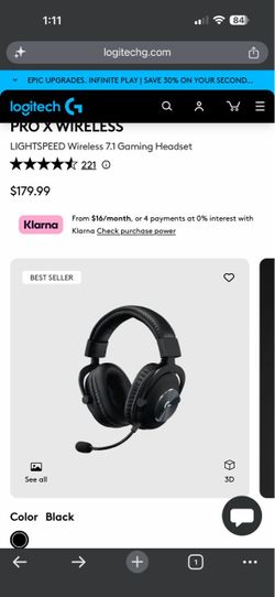 Logitech Pro X Wiresless headset