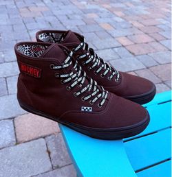 Mens Vans x Hockey Authentic High Dark Brown Andrew Allen Skate Shoes US Size 12