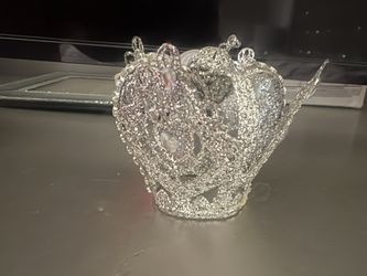 Silver Glittery Christmas Crown
