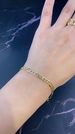 14k Gold Figaro Bracelet 