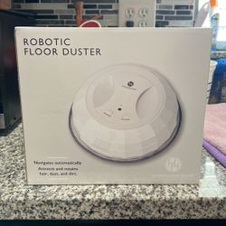 White, Robotic Floor Duster 