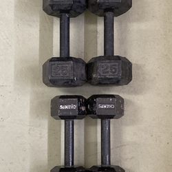 2 SET DUMBBELLS (25 LB & 15 LB)