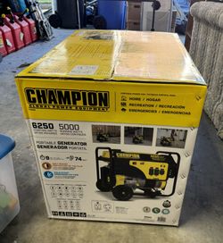 Brand New Champion 6250-Watt Portable Generator with Wheel Kit