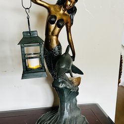Mermaid With Candle Holder 