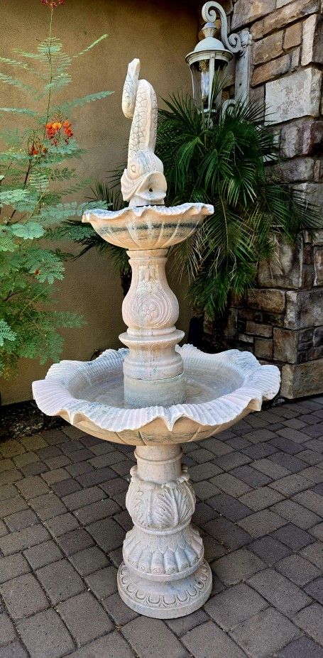 Italian Pink Marble Fountain