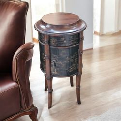 Ethan Allen Gorgeous Hand Painted Small Accent Cabinet