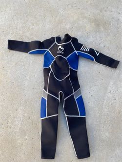 Zeco 3mm Full Wetsuit Size XXS Black and Blue