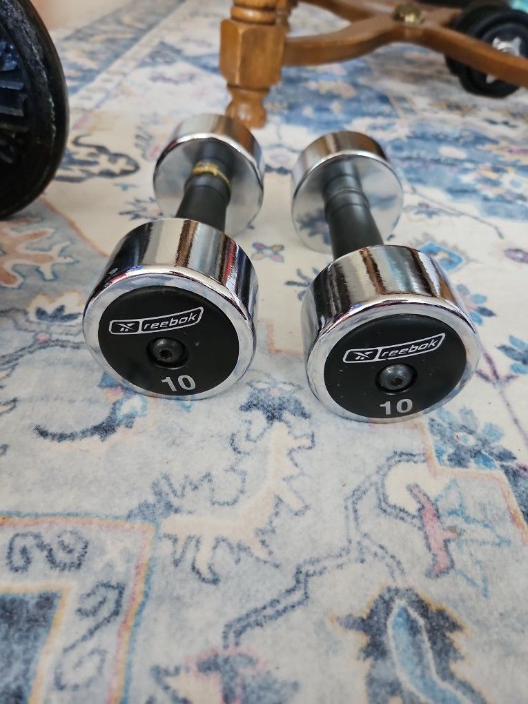 Dumbbells  10lbs each.