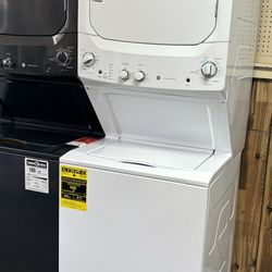 NEW GE 27” Stacked Laundry Center Washer & Electric Dryer