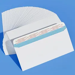 30/50 Pcs No.10 Business Envelopes Self-Sealing White