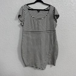 Torrid Black and White Striped Dress size 1