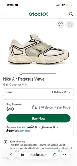 Nike Air Pegasus Wave; Size 11
