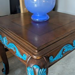Set Of 2 Custom Painted End Tables Or Nightstands 