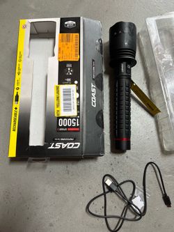 Coast XP86R 15000 Lumens LED Rechargeable Flashlight. With box. Sold exactly as pictured