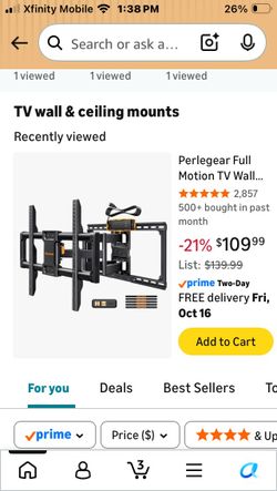Full motion TV mount