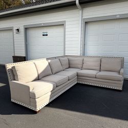 Vanguard Furniture American Bungalow “Riverside” L-Sectional Sofa – Premium Designer Piece