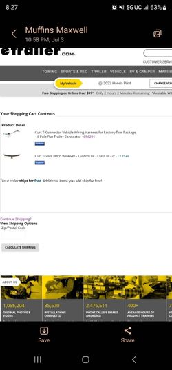Honda Pilot 2019 To 22 Trailer Hitch
