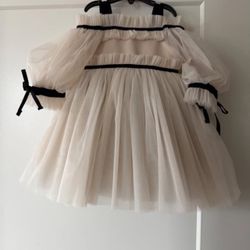 Petite Maison Kids Coco-Caramel Tulle Dress