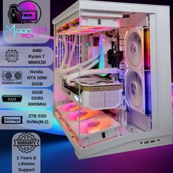 Ryzen 7 9800X3D / RTX 5090 “White Nova Edge” - RGB Gaming, Streaming, Productivity & Ai PC