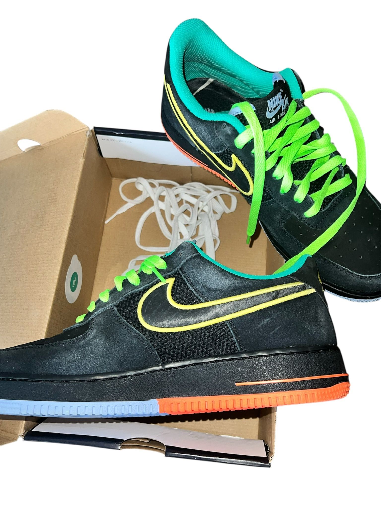 DM9051-001 Nike Air Force 1 Low Peace and Unity Black Size 11.5 w/box