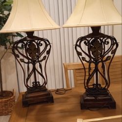 UNIQUE TABLE LAMPS - $55 each