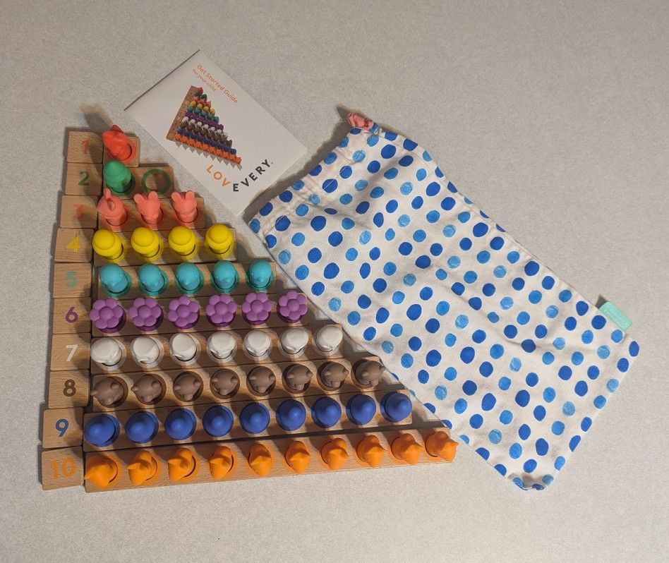 Lovevery Counting Toy - Montessori Math Bars & Nature Counters