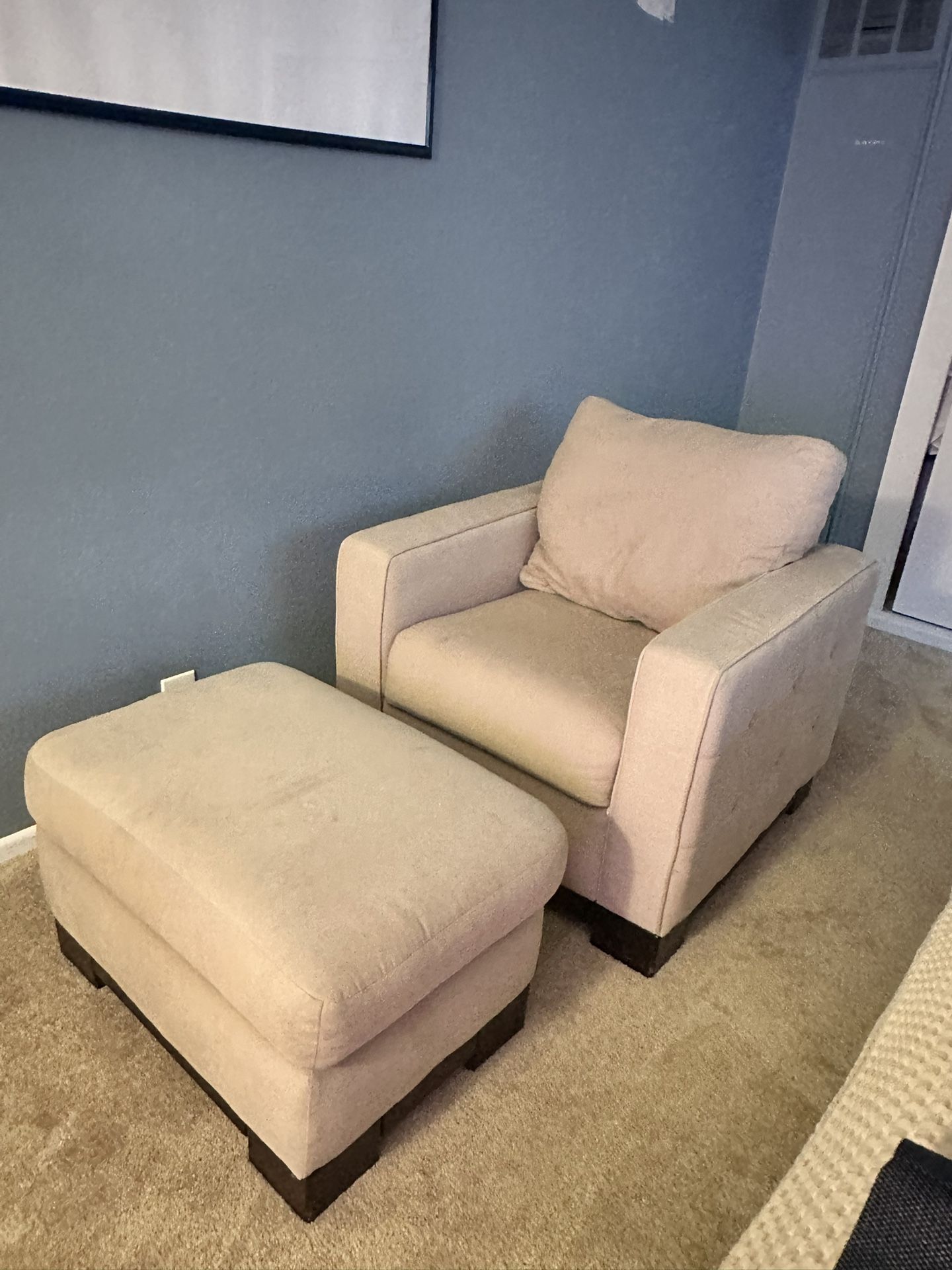 Living Room Chair And Ottoman