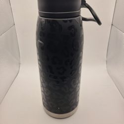 Hydrapeak Stainless Steel Bottle 32oz Black Animal Print, New w Small Mark...