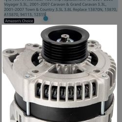 KAC 13870 Alternator 160 Amp Replacement for 2001-2003 Voyager 3.3L, 2001-2007 Caravan & Grand Caravan 3.3L, 2001-2007 Town & Country 3.3L 3.8L Replac