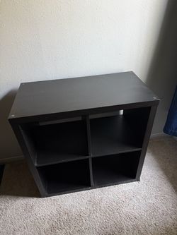 Black 4-Cube Storage Shelf Unit