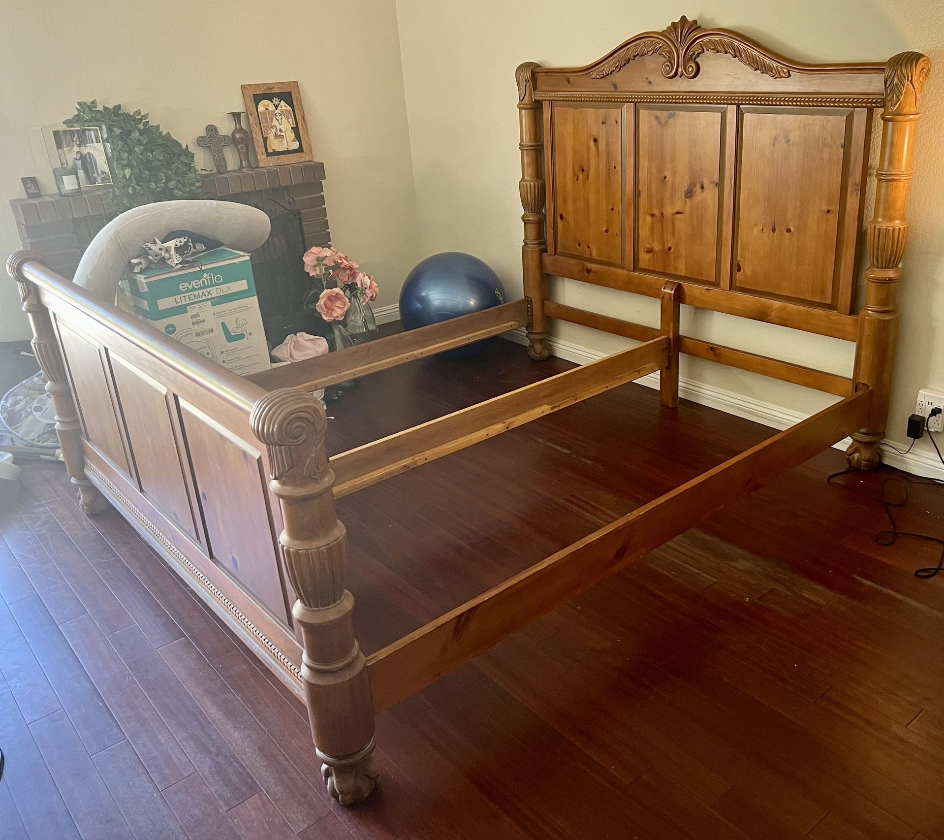 Solid Wood Cal King Bed Frame for Sale in City Of Industry, CA OfferUp