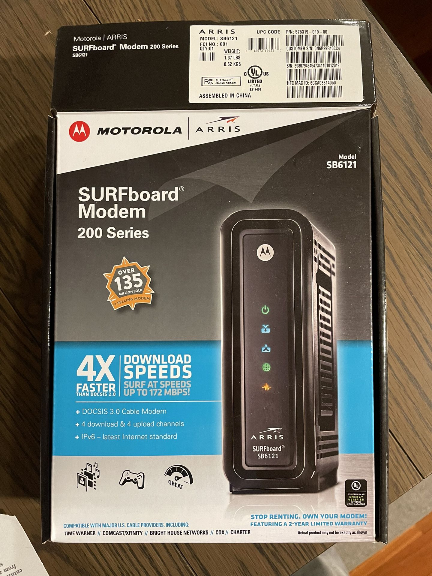 Motorola ARRIS SURFboard modem